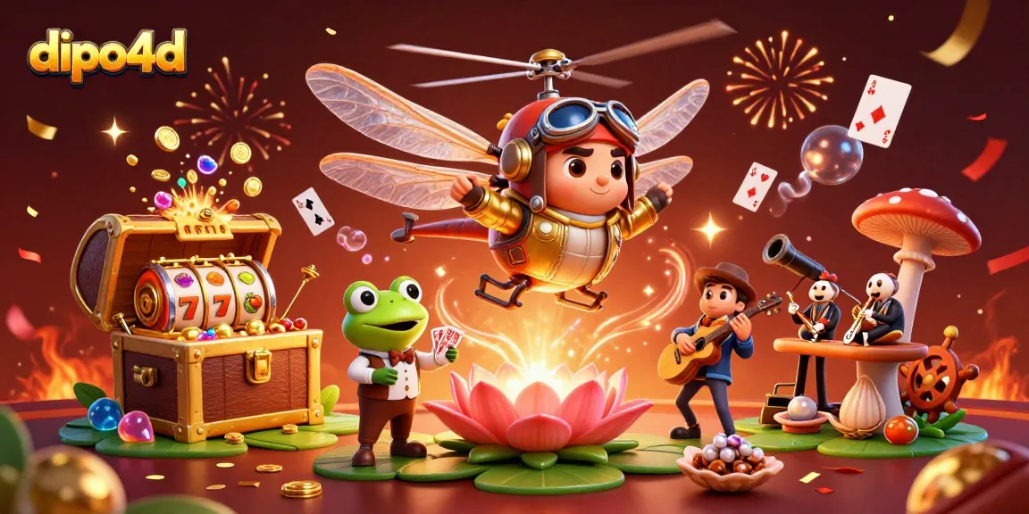 Menangkan permainan slot di dipo4d dengan croupier katak yang mengulembai kartu dan pengalaman bermain yang menarik.