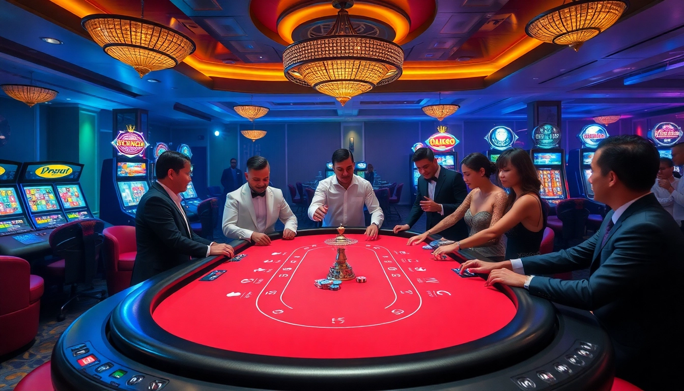Interactive poker game at KP88 casino with vibrant atmosphere and professional dealers.