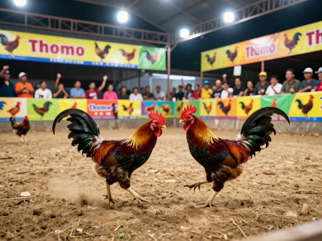 Trải nghiệm cảm giác hồi hộp khi người hâm mộ xem đá gà Thomo hôm nay trong một đấu trường sôi động đầy phấn khích.