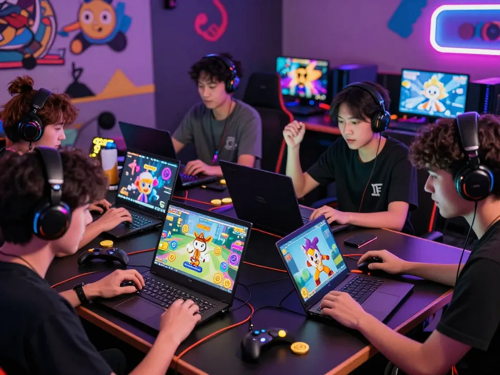 Engaged players enjoying digital games at Barcaslot, showcasing vibrant atmosphere and community spirit at https://blackmomsblog.com/about/.