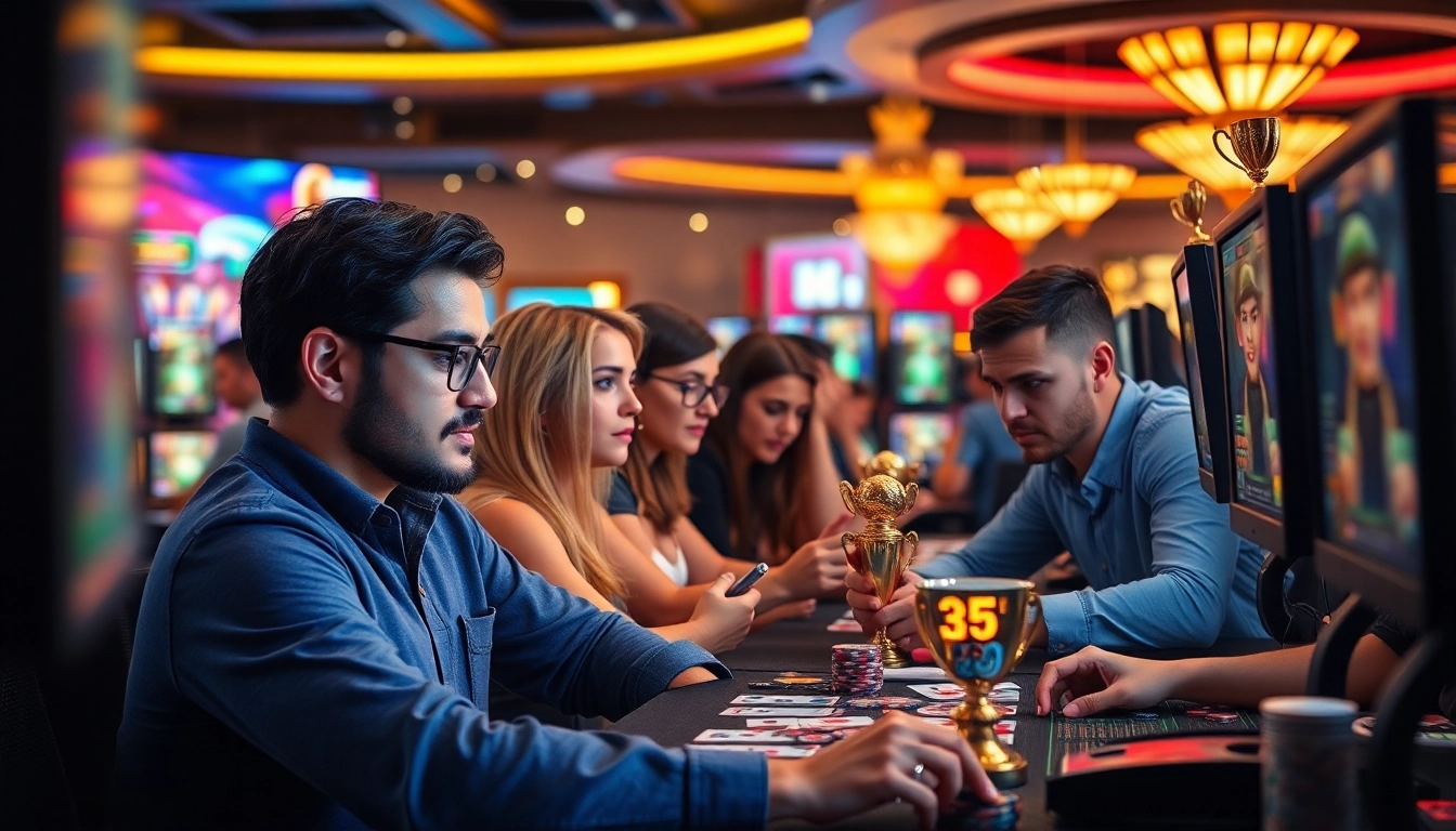 Engaged players enjoying their gaming experience at ww88, showcasing excitement in a vibrant setting.