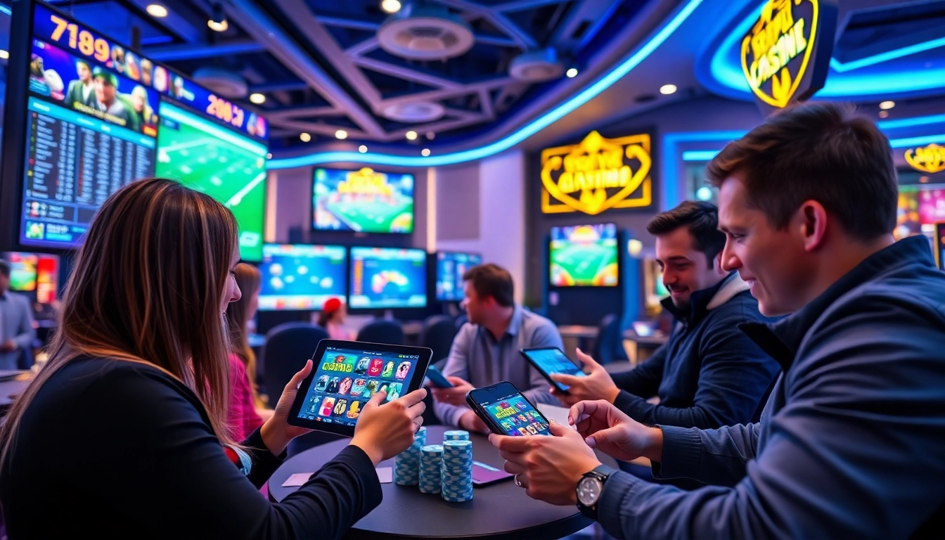 Exciting gaming scene at 789club showcasing sports betting and casino games.