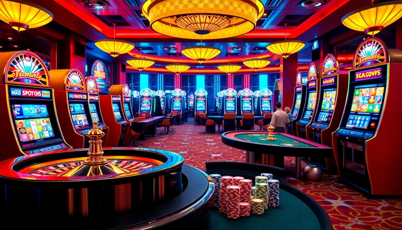 Experience the excitement of mk8 slot machines in a luxurious casino setting with vibrant lights and engaging players.