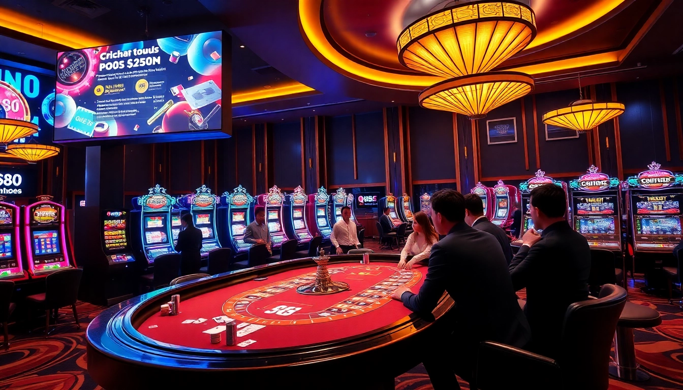 Experience the excitement of qh88 with players enjoying a high-stakes casino atmosphere.