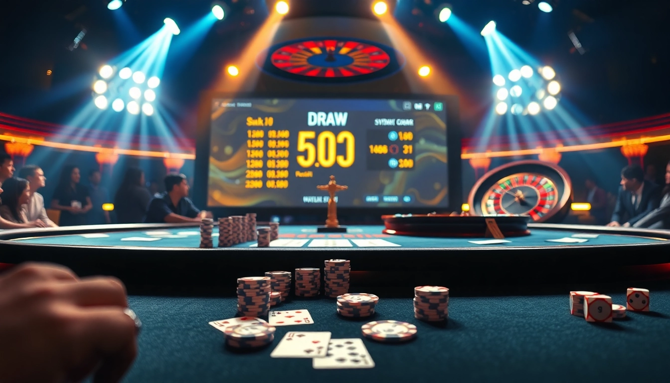 Watch the live draw result sdy unfold at a luxurious gambling event, showcasing excitement and professionalism.