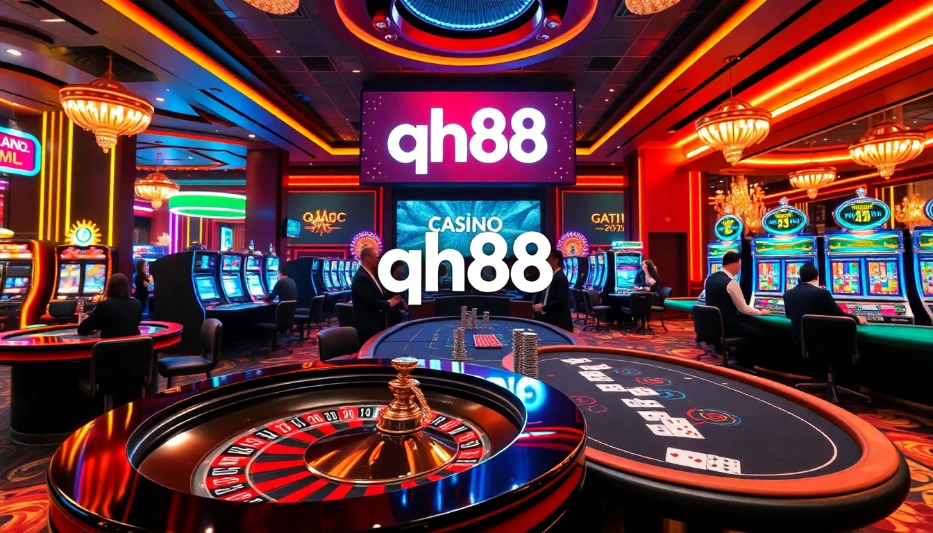 Experience the thrill at QH88 with vibrant casino games and exciting betting action.