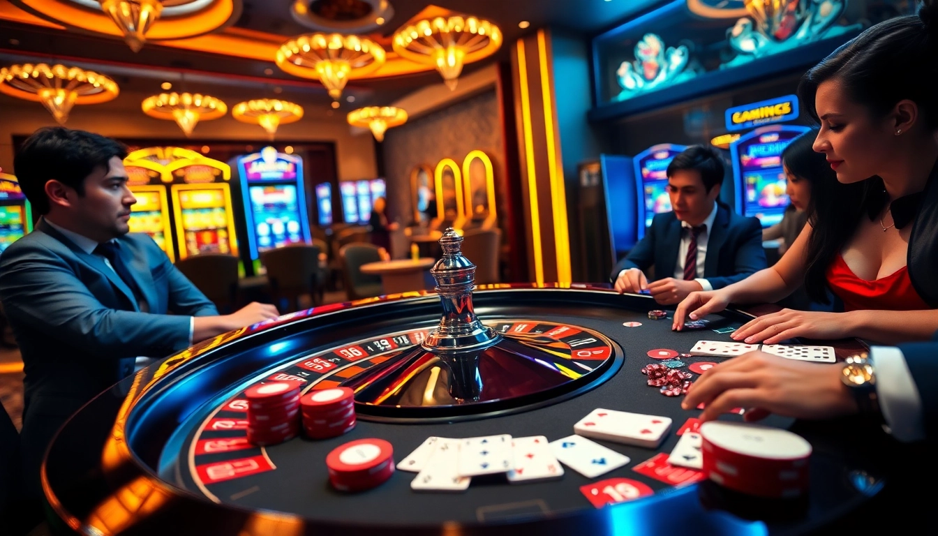 Experience the thrill of gambling at RR88 with vibrant casino visuals and exciting gameplay.