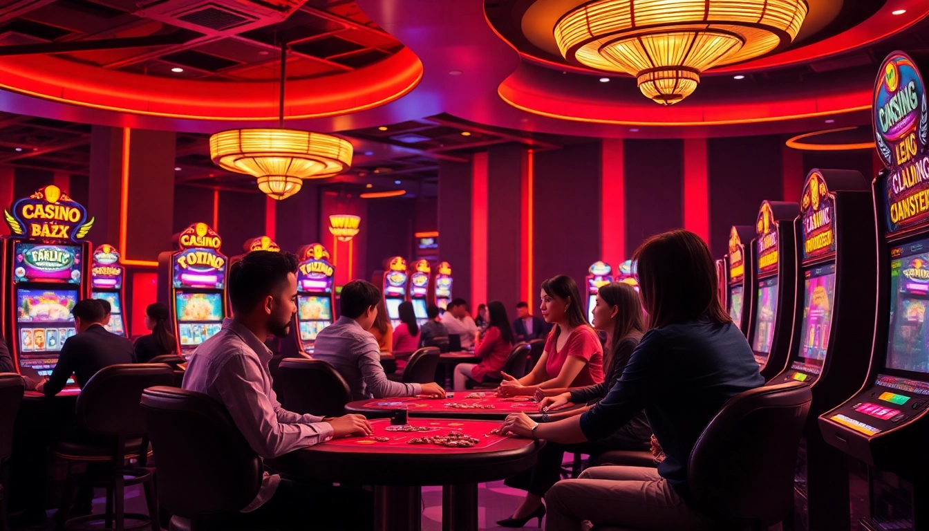 Exciting gaming scene showcasing iwin doi thuong in a vibrant online casino.