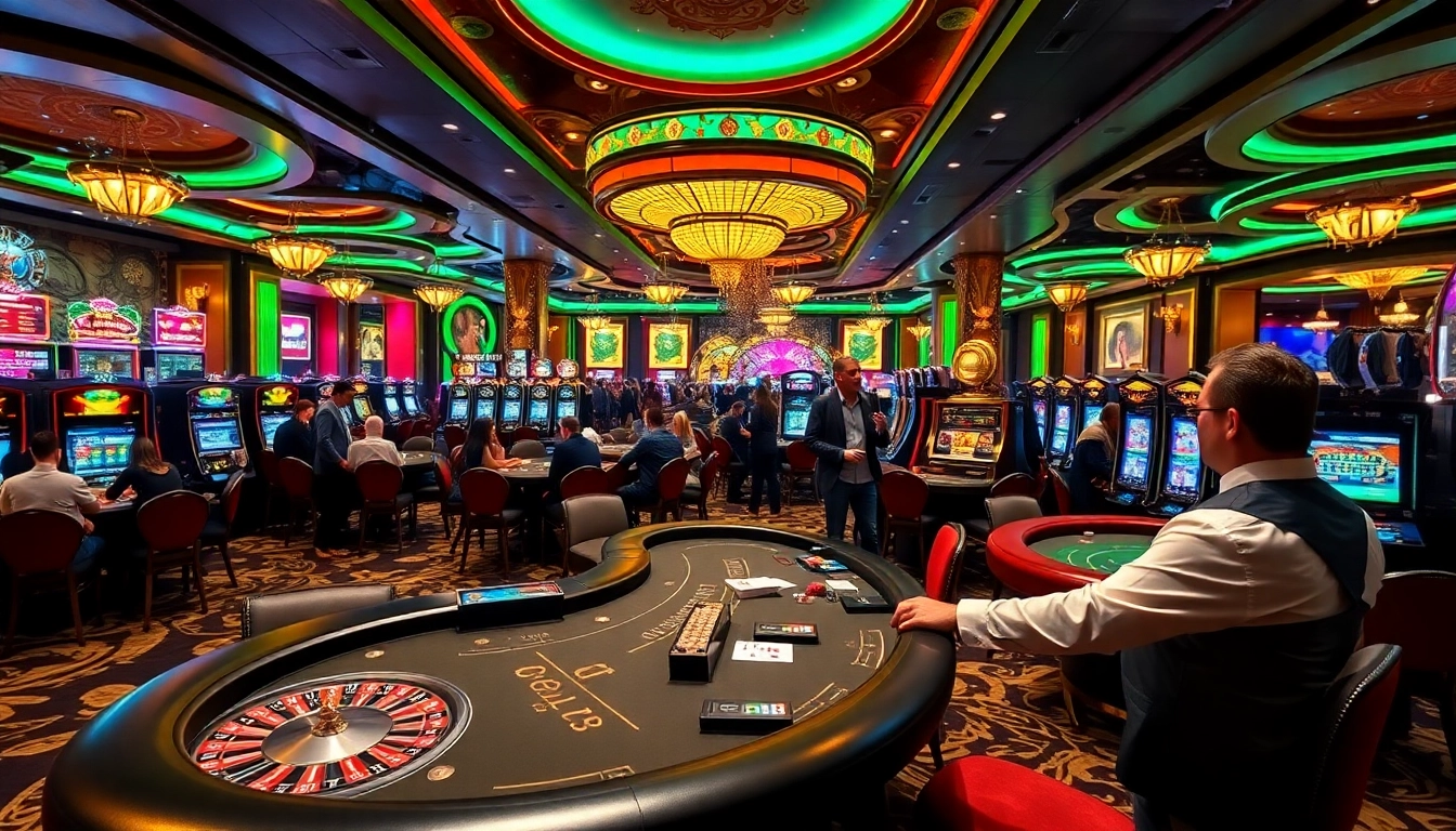 Players engaging in thrilling casino games at HAYBET, showcasing excitement and luxury.