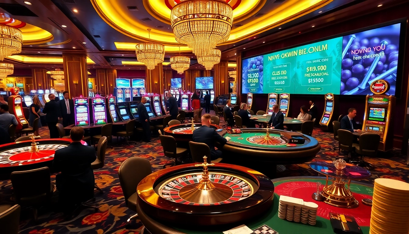 Experience thrilling moments at https://okwinbiz.com/ with exciting casino gaming tables and vibrant atmosphere.