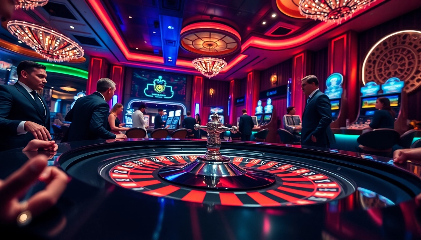 Gambling action with the hidden wiki atmosphere at a luxurious casino, featuring roulette excitement.