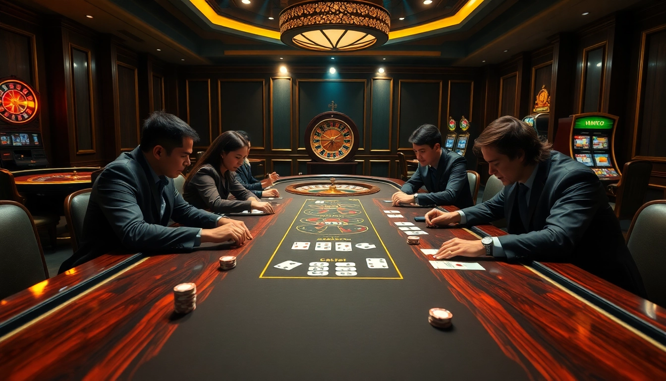 Experience excitement at the MMOO gaming table with vibrant casino action.