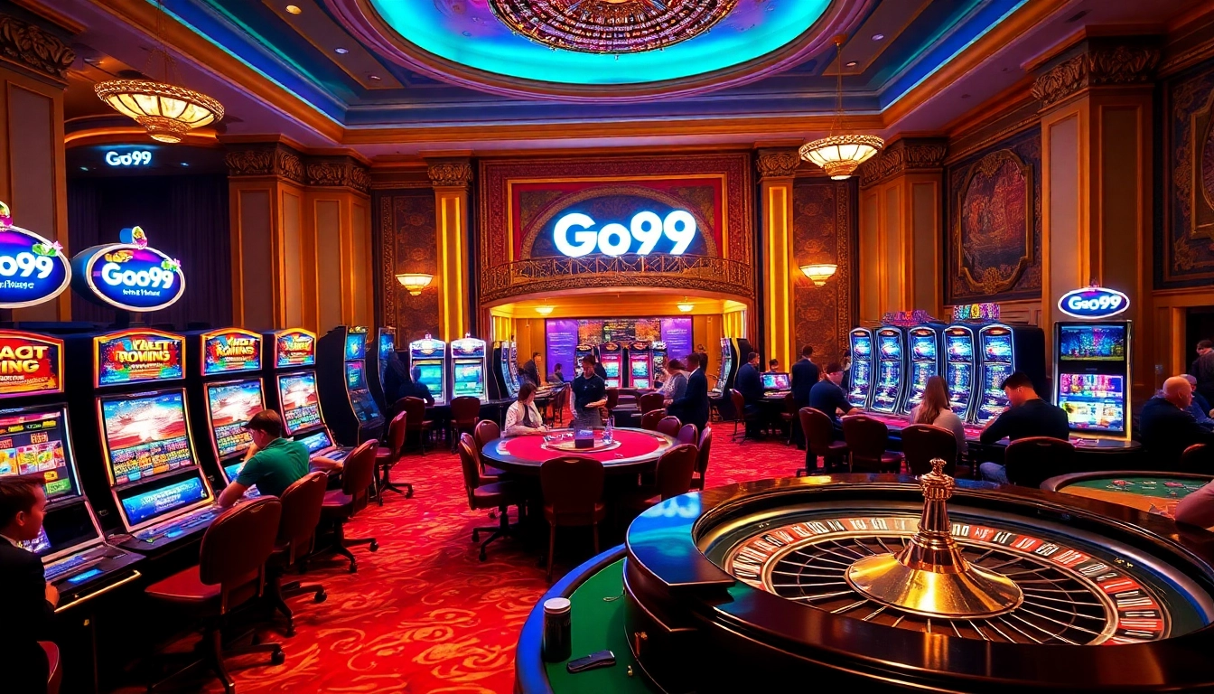Go99 exciting slot machine experience in a luxurious casino setting