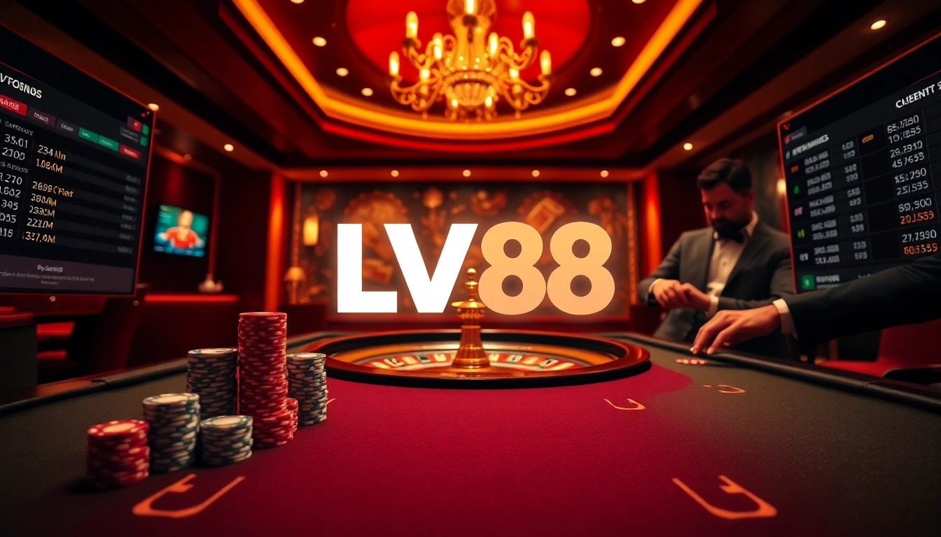 Experience the excitement of gambling at LV88 with dazzling casino tables and live betting action.